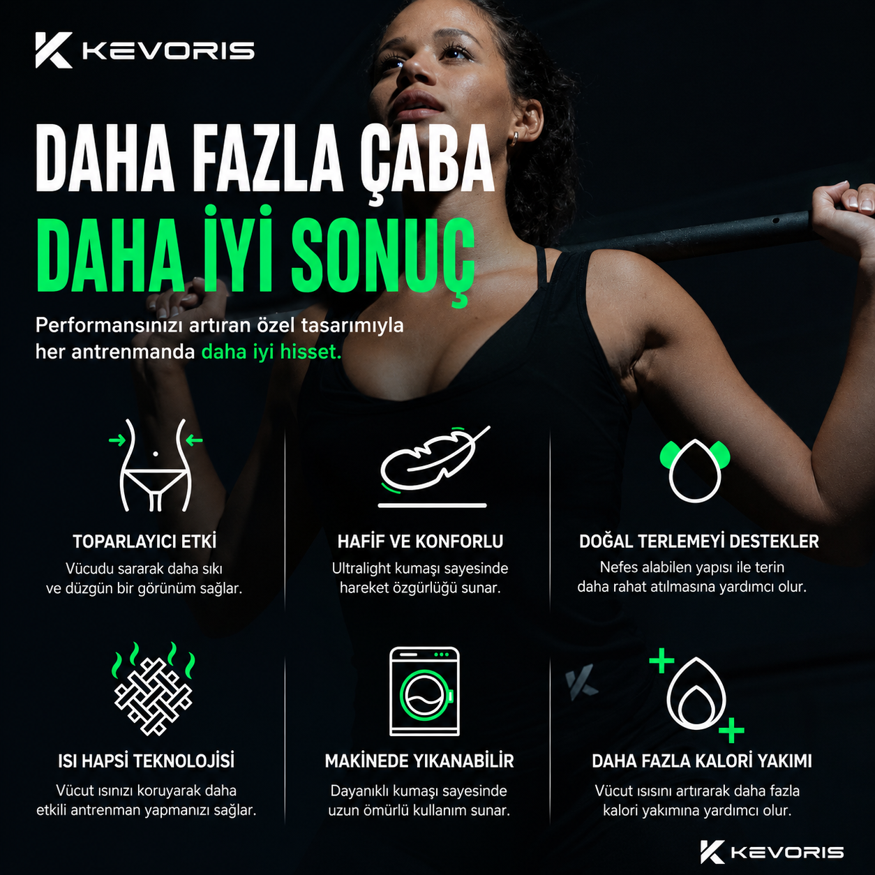 Kevoris SculptFit Termal Şekillendirici Atlet