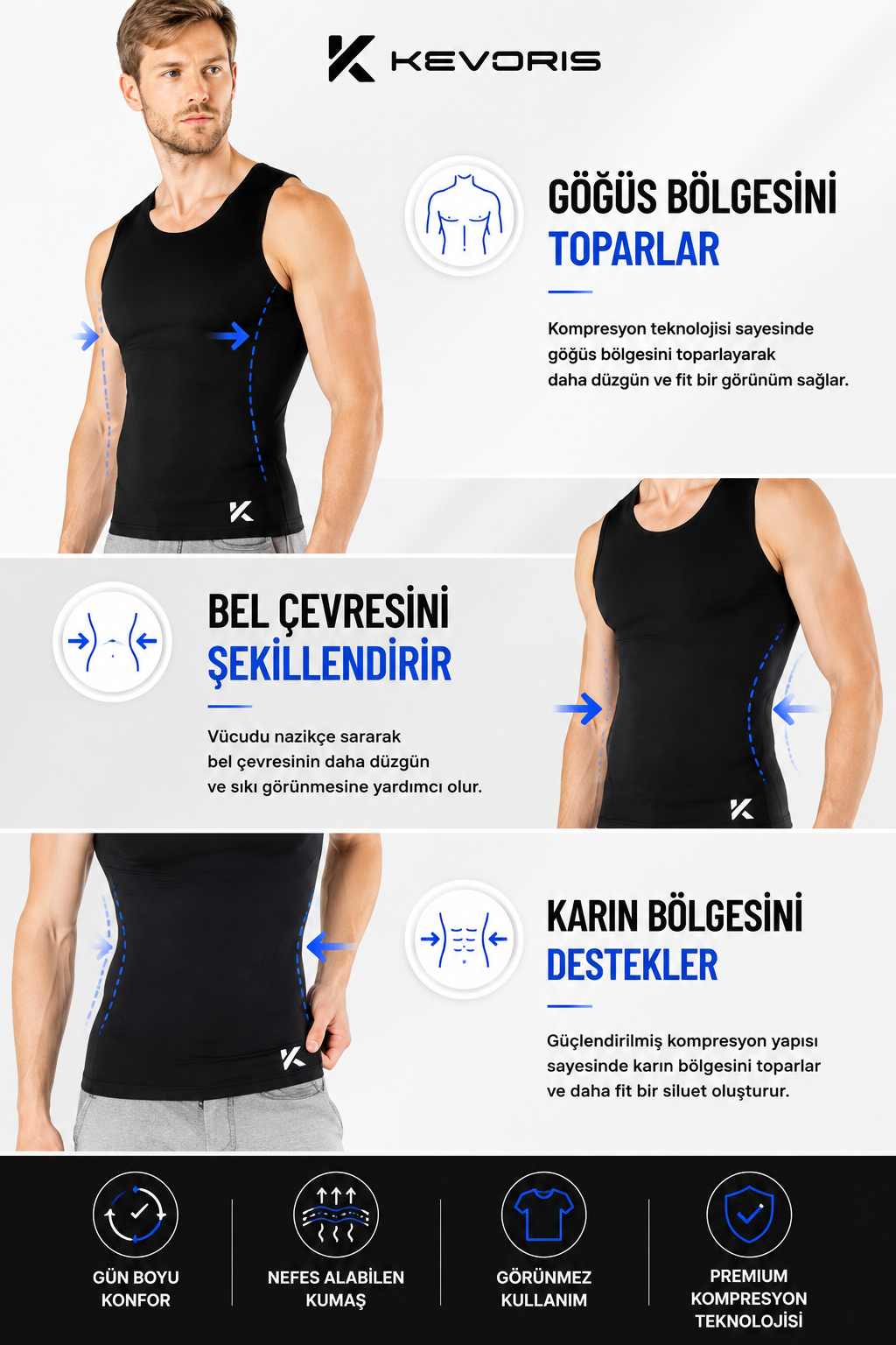 Kevoris SculptFit Termal Şekillendirici Atlet