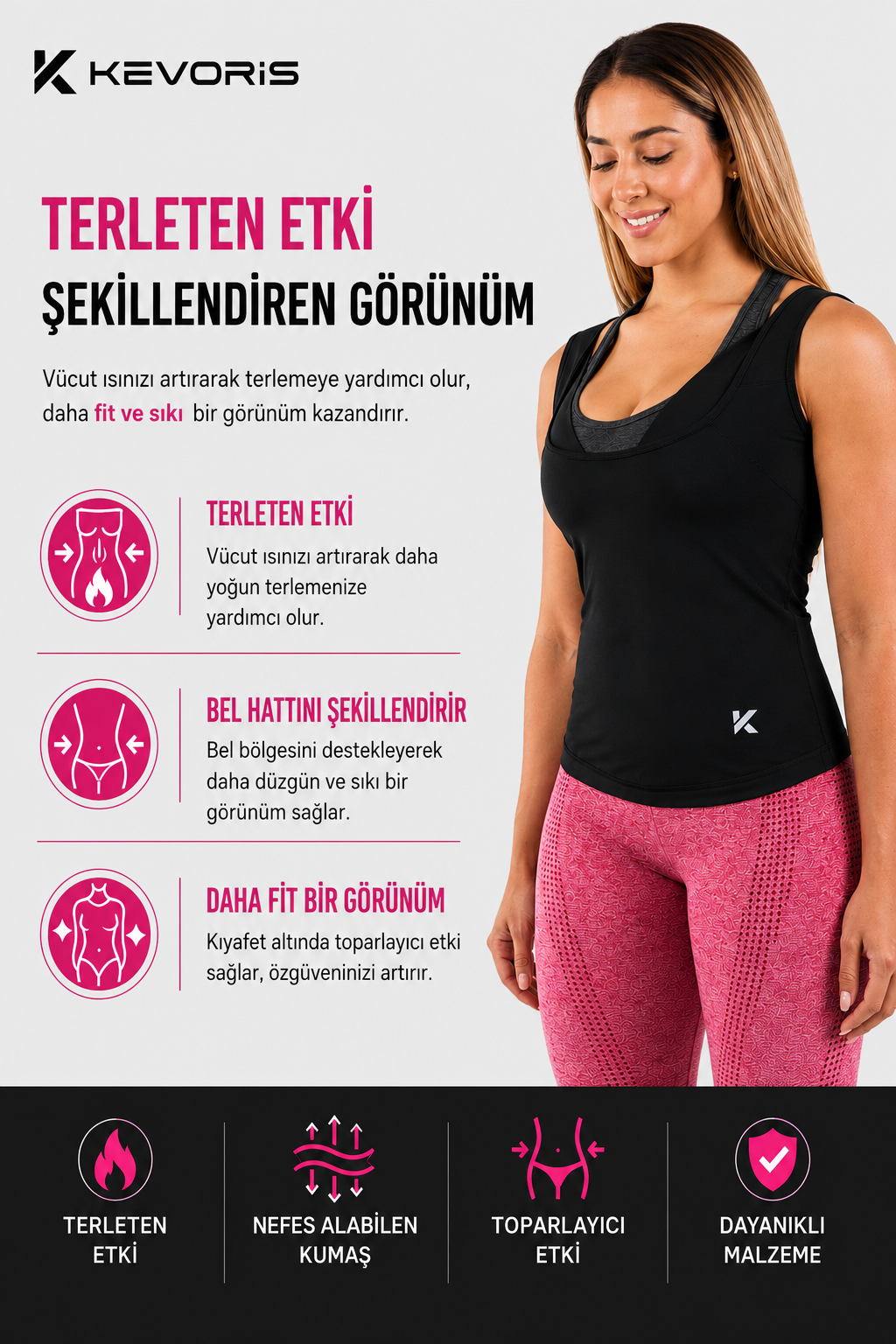 Kevoris SculptFit Termal Şekillendirici Atlet